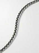 SAINT LAURENT - Oxidised Silver-Tone Wheat Chain Necklace