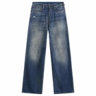 Acne Studios Men's 1981 Trafalgar Wash Wide Leg Jeans in Mid Blue
