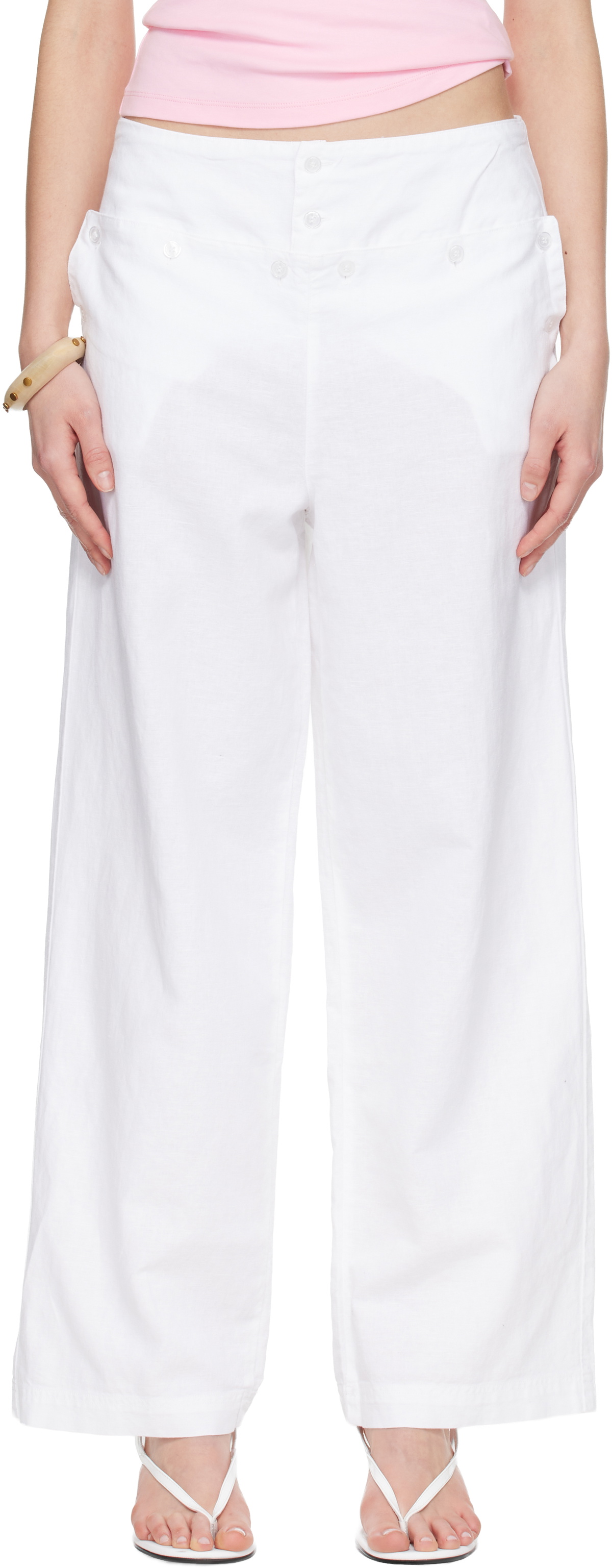 Gimaguas White Anna Trousers