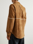 Kartik Research - Rabari Embroidered Suede Jacket - Brown
