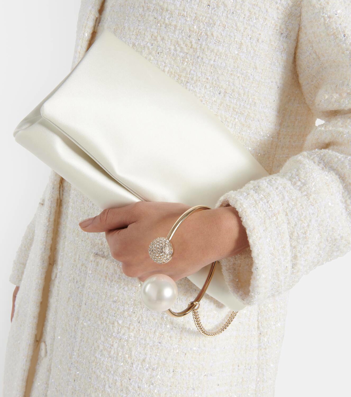 Jimmy Choo Xandra Small embellished satin clutch
