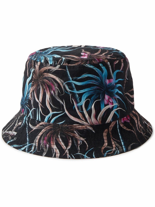 Photo: Endless Joy - Night Palm Printed TENCEL™-Blend Twill Bucket Hat