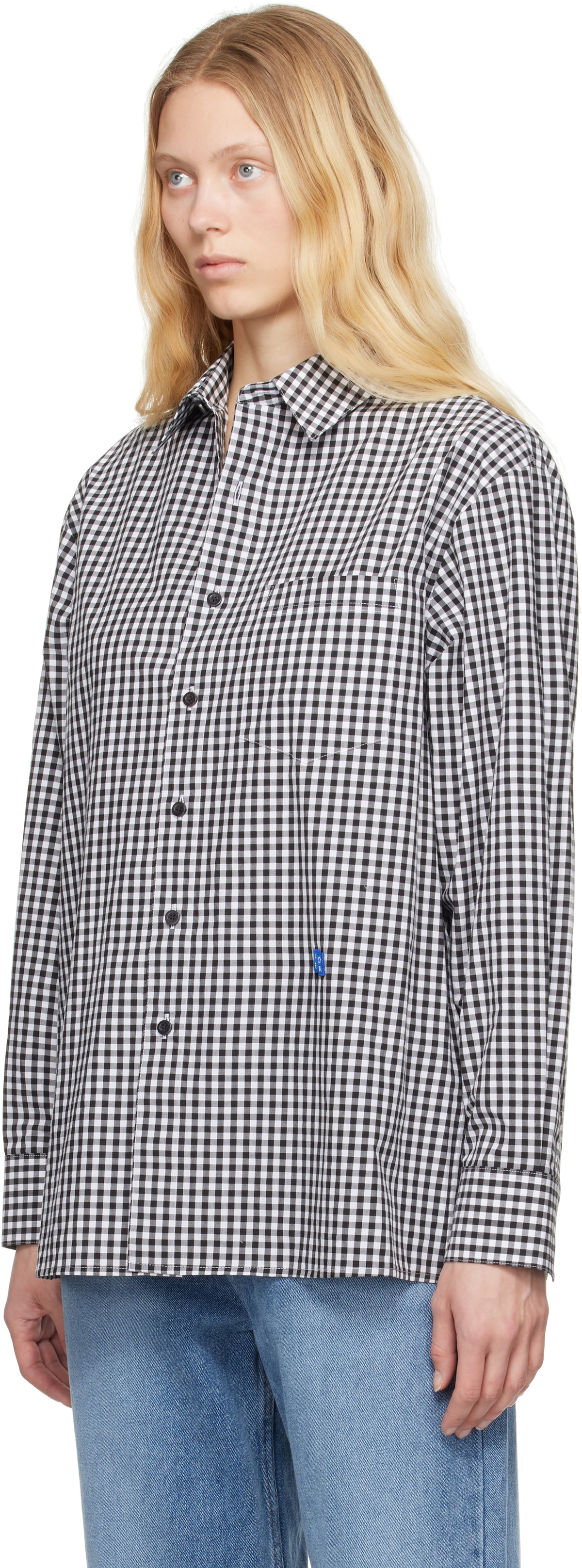 ADER error Black & White Sig; BL Tag 02 Shirt