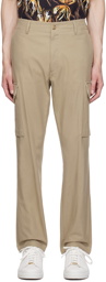 Paul Smith Beige Elasticized Waistband Cargo Pants