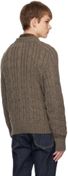 TOM FORD Khaki Cable Knit Sweater