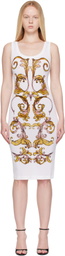 Versace Jeans Couture White Outline Barocco Slip Midi dress