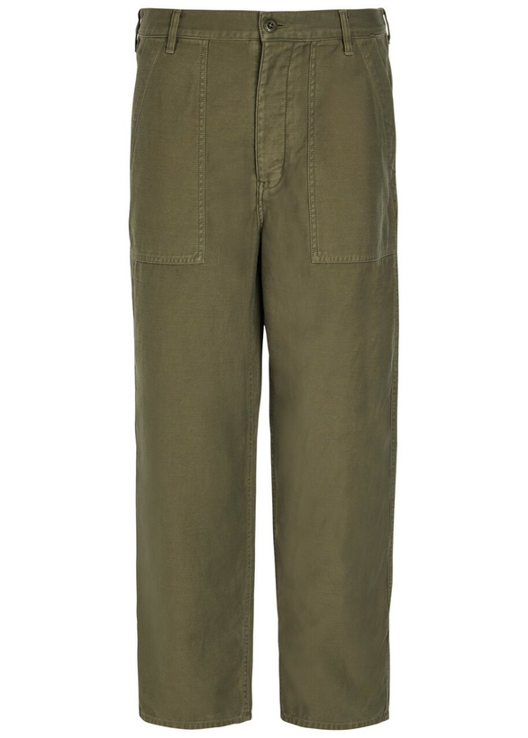 Photo: Nili Lotan Earl Straight-leg Cotton Trousers Olive