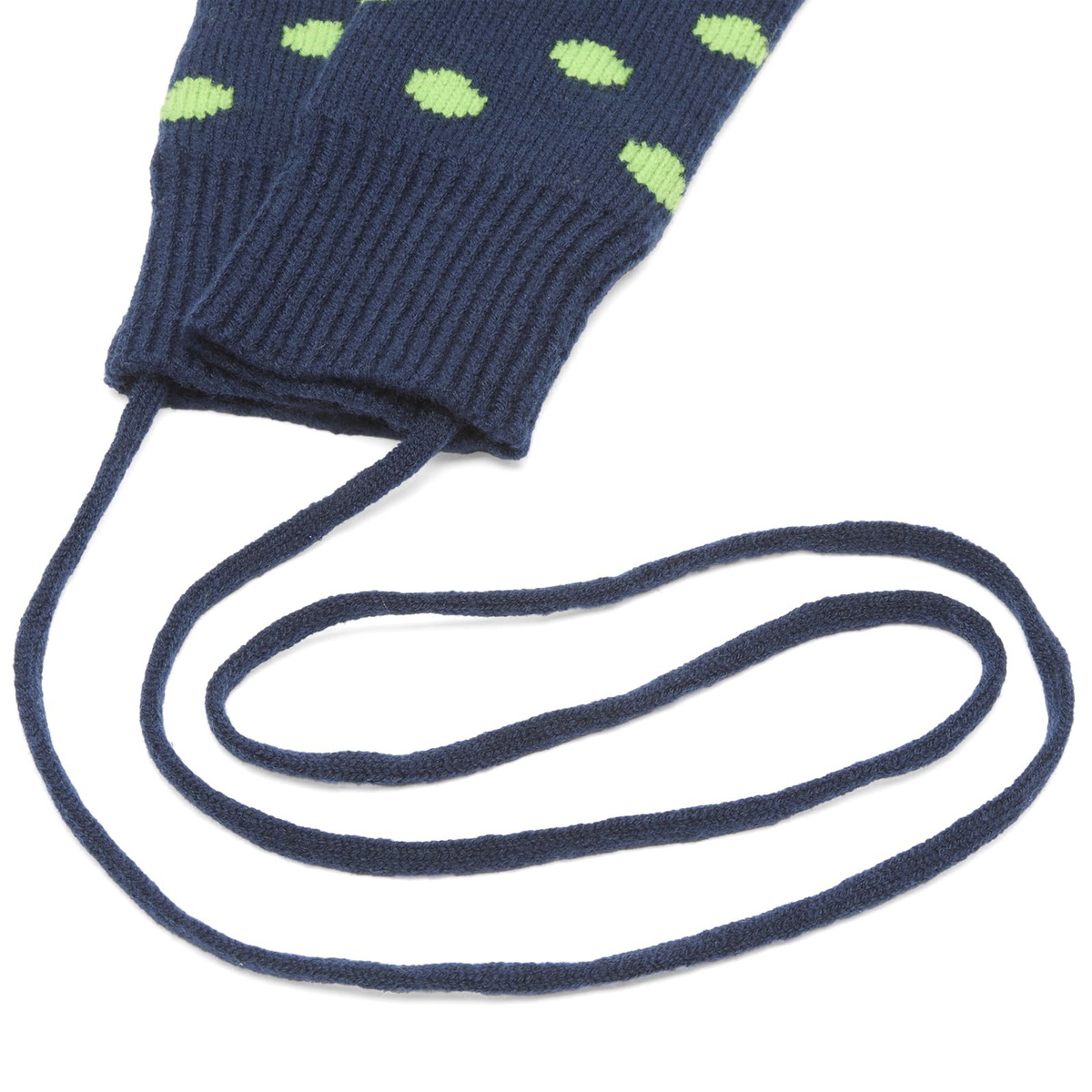 Damson Madder Women's Cable String Mittens in Charcoal/Lime 
