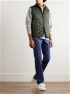 Peter Millar - Essex Fleece-Trimmed Quilted Padded Shell Gilet - Green