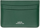 A.P.C. Green André Card Holder