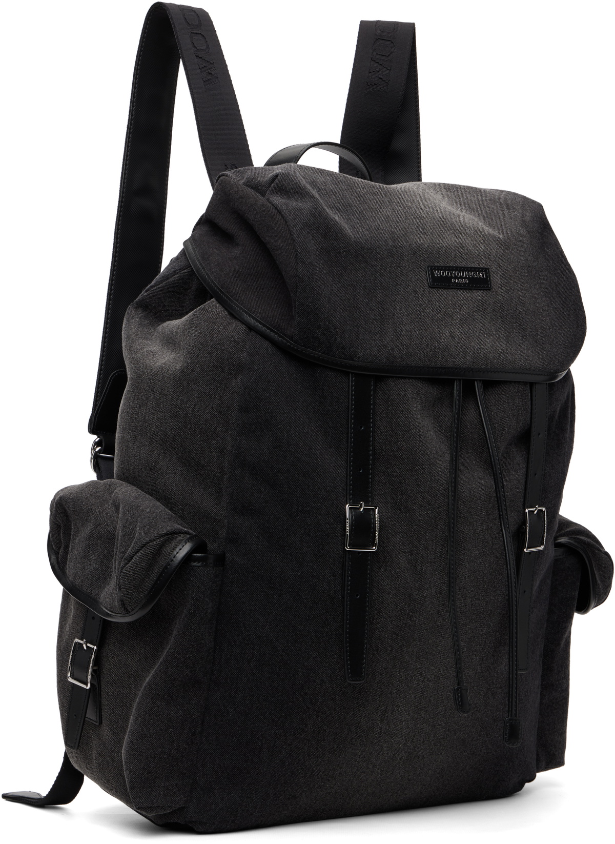WOOYOUNGMI Black Denim Backpack