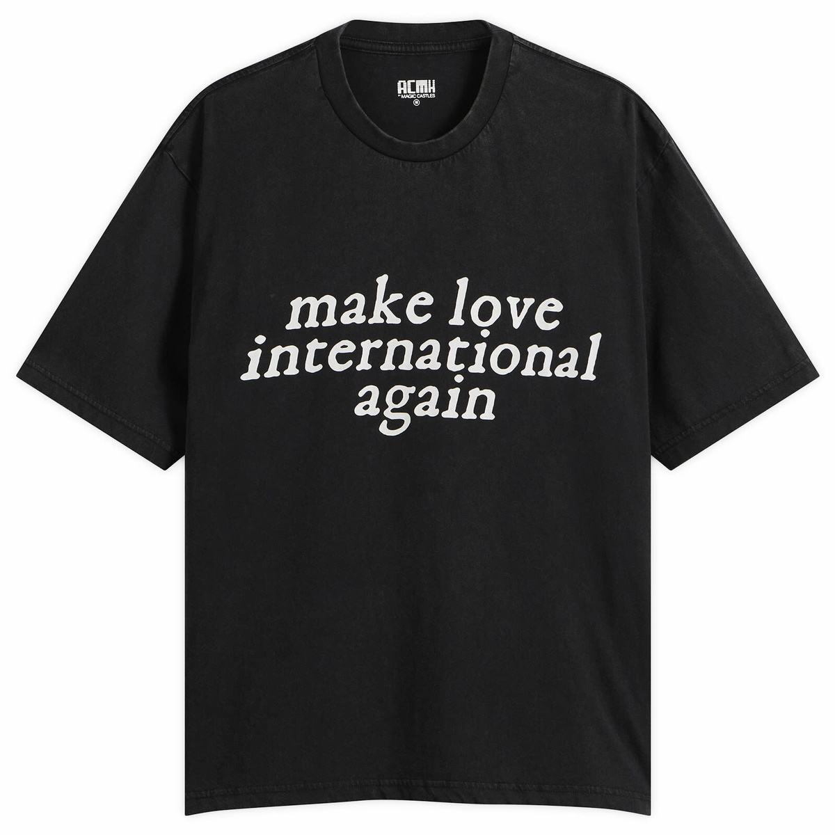 ACMH by Magic Castles Men's x Love International MLIA T-Shirt in Black/White