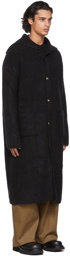 System Black Mohair Long Cardigan