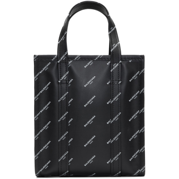 Balenciaga Allover Logo Xxs Tote Bag