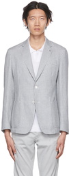 Boss Blue Houndstooth Blazer