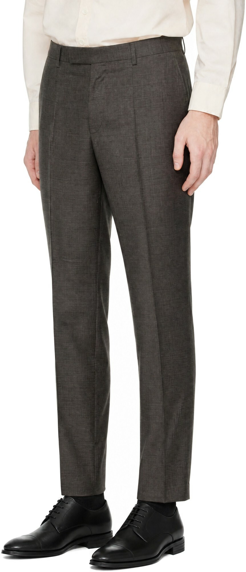 BOSS Gray Single-Breasted Suit