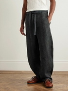Kartik Research - Kantha Fauji Straight-Leg Cotton Trousers - Black