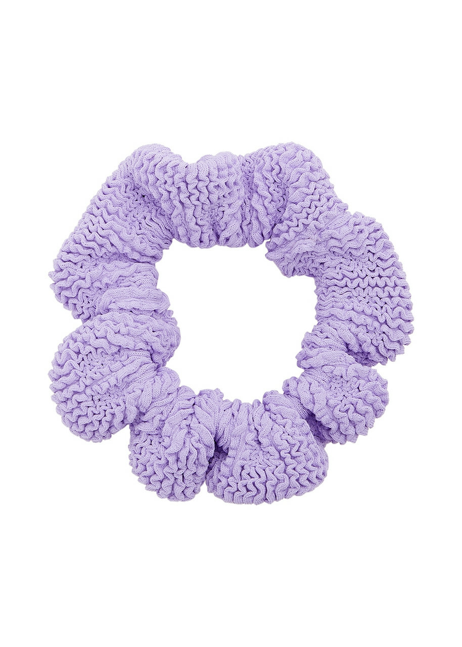 Hunza G Seersucker Scrunchie, Srunchie, Lilac