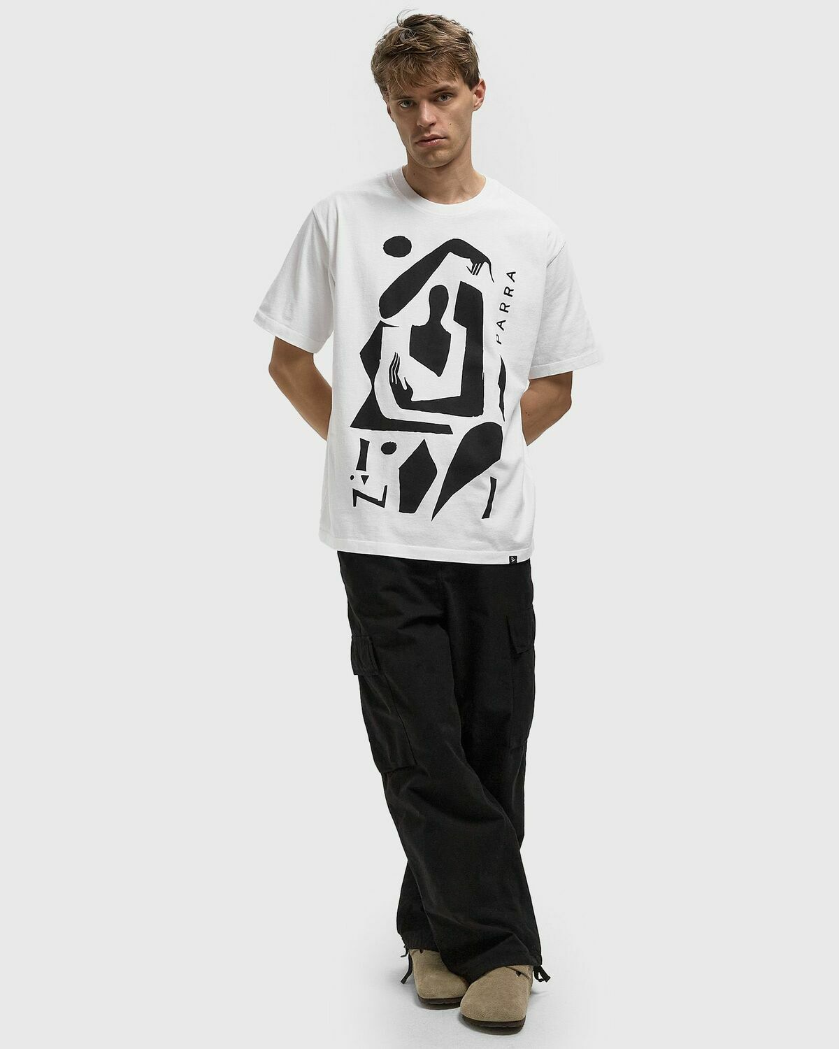 By Parra DETACHED TEE White Mens Shortsleefe