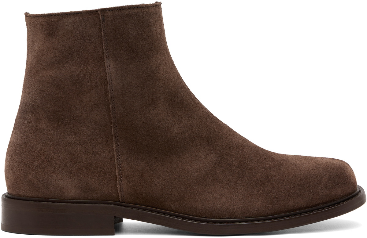 A.P.C. Brown Suede Ankle Boots