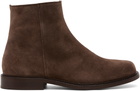 A.P.C. Brown Suede Ankle Boots