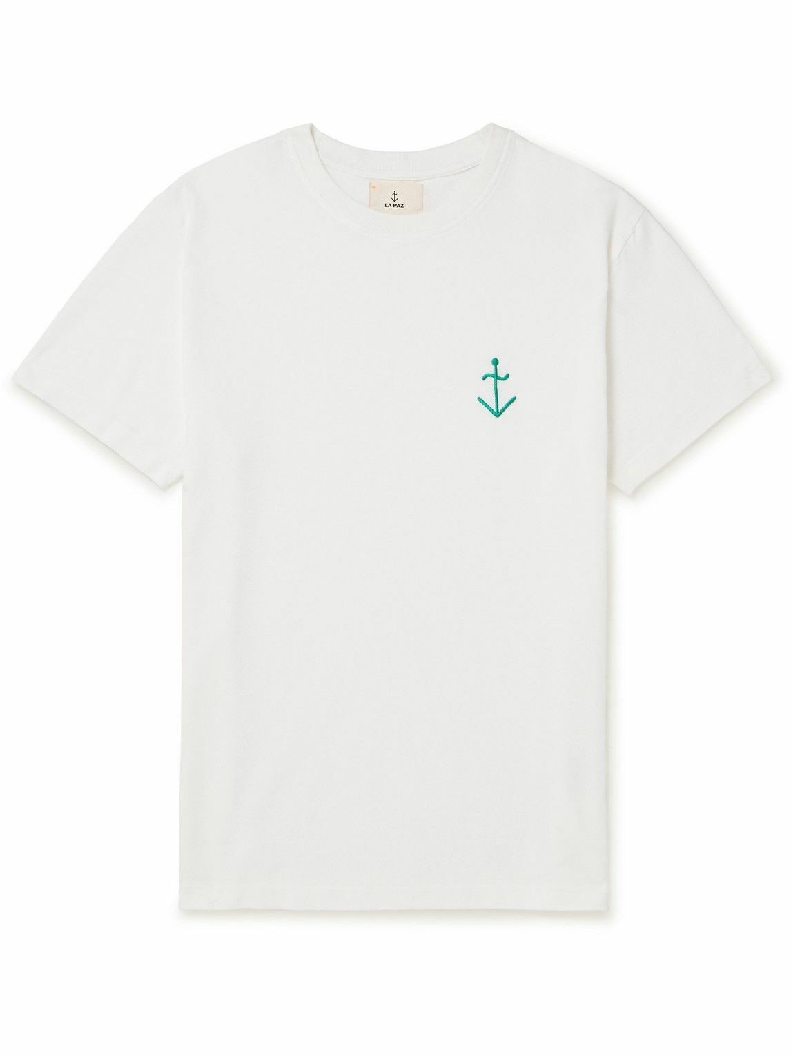 La Paz - Slim-Fit Logo-Emboidered Cotton-Piqué T-Shirt - White
