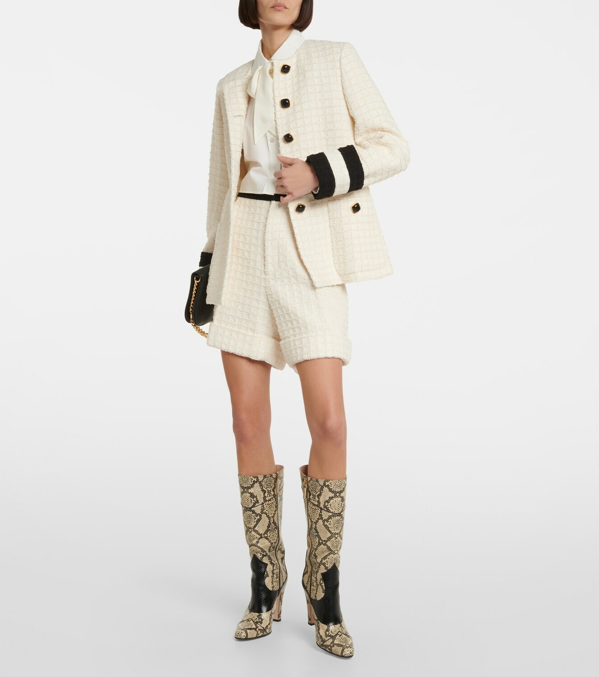 ショートパンツ Gucci Ivory Tweed Shorts Gucci - High-rise tweed shorts Gucci