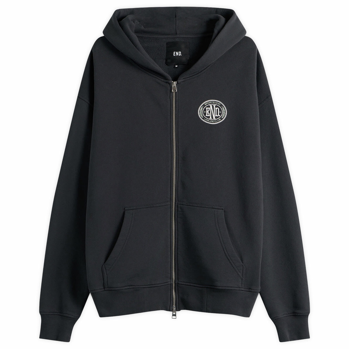 END. Leisure Zip Hoodie in Cinder Black