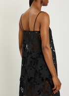Solaqua Camilla Mini Embroidered Guipure-lace top Black