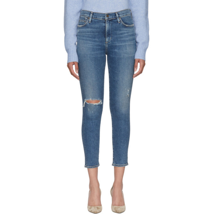 Photo: Citizens of Humanity Blue Rocket Crop Skinny Jeans