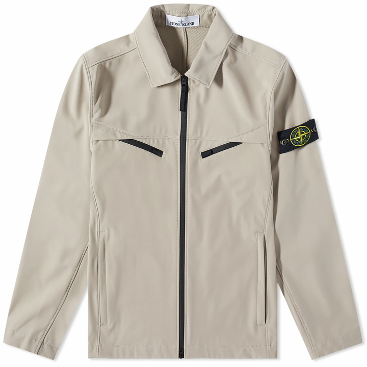 Photo: Stone Island Men's Light Soft Shell-R Jacket in Dove Grey