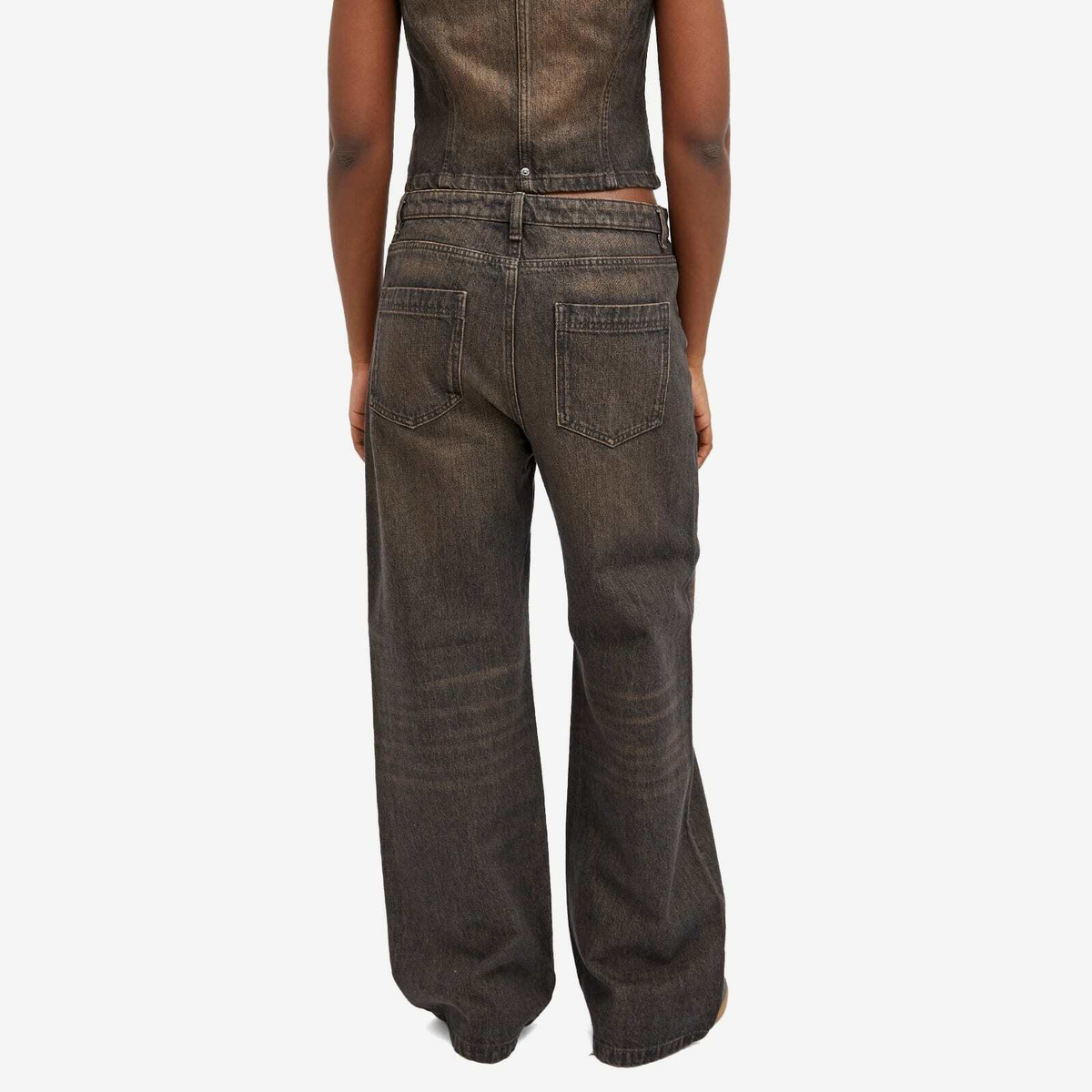 Wood Wood Women's Ellie Baggy Jeans in Burnt Orange Wash