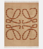 Loewe Anagram checked wool and cashmere blanket