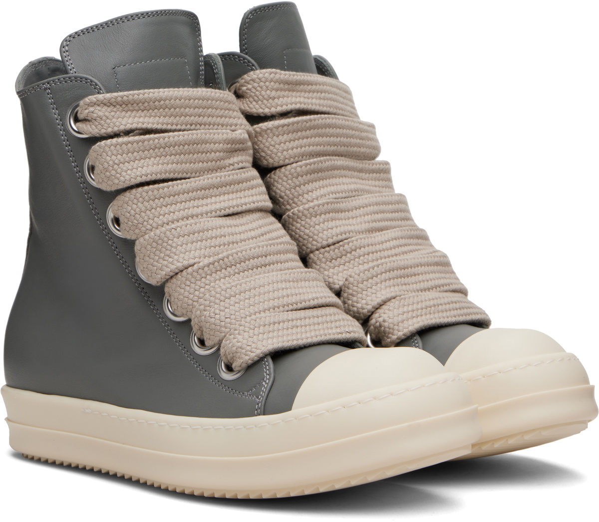 Rick Owens Gray Concordians Jumbolace Sneakers Rick Owens