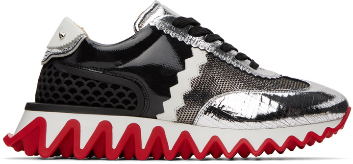 Photo: Christian Louboutin Black & Silver Loubishark Sneakers