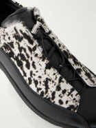 Diemme - Licata Leather-Trimmed Calf-Hair Sneakers - Black