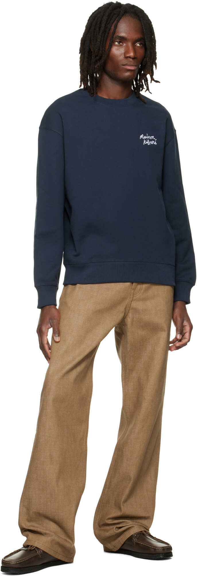 Maison Kitsuné Navy Handwriting Comfort Sweatshirt