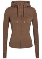 Tala Skinluxe Hooded Stretch-jersey Running Jacket Brown