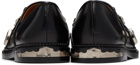 Toga Virilis Black Embellished Buckle Loafers