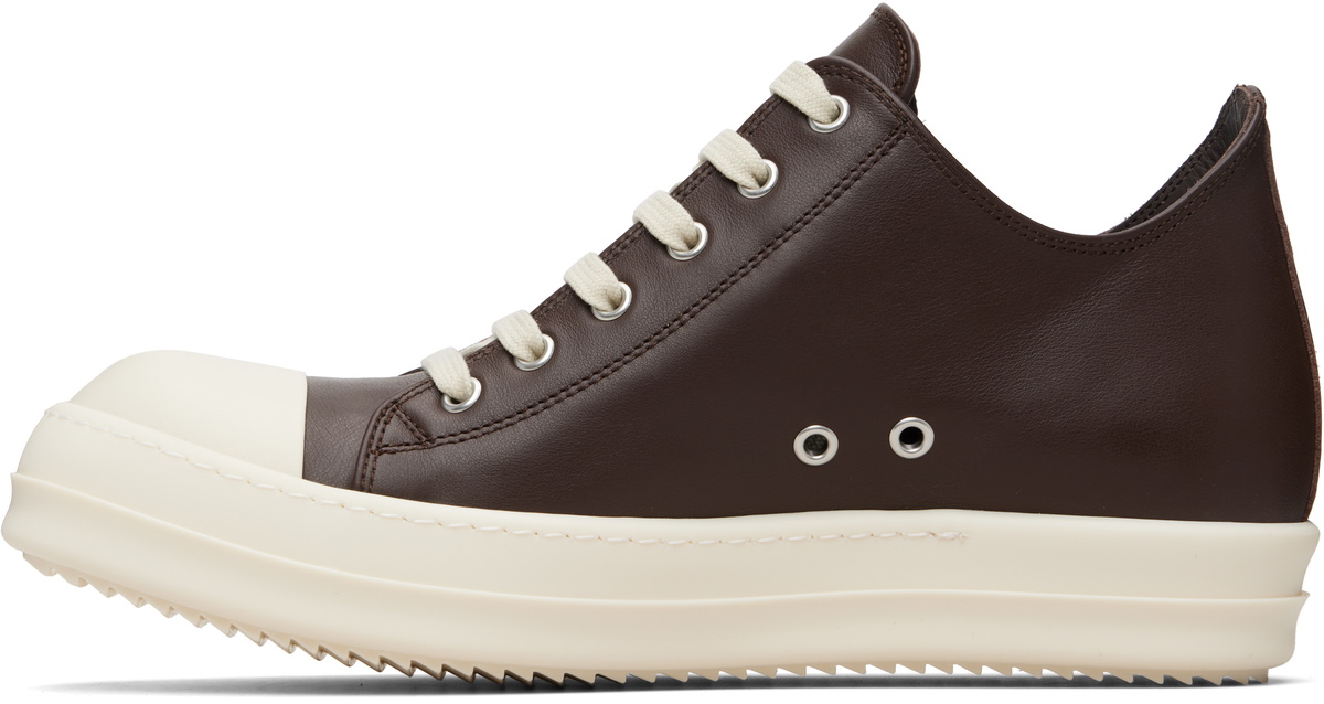 Rick Owens Brown Temple Low Sneakers