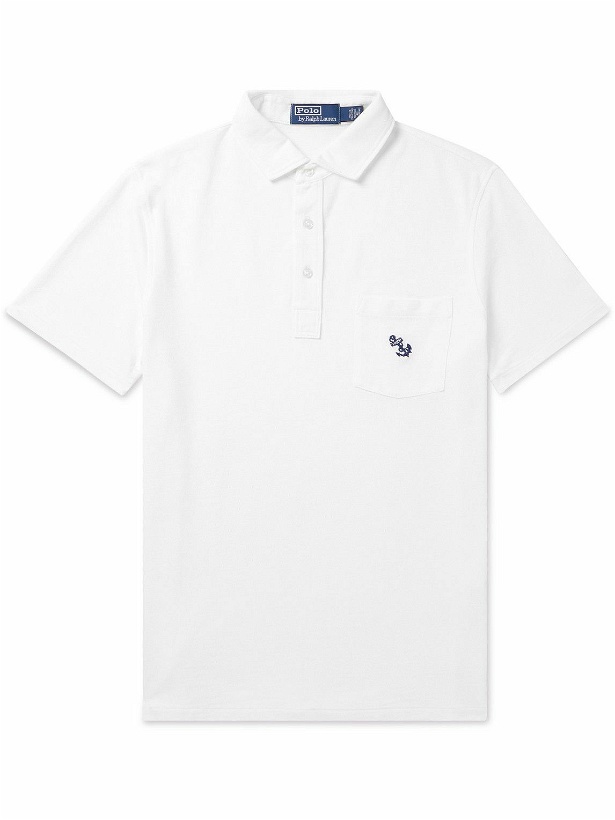 Photo: Polo Ralph Lauren - Logo-Embroidered Cotton-Piqué Polo Shirt - White