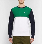 Todd Snyder Champion - Logo-Embroidered Colour-Block Loopback Cotton-Jersey Sweatshirt - Green