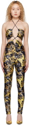 Versace Jeans Couture Black Printed Jumpsuit