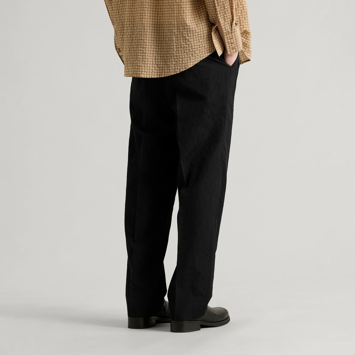 Kaptain Sunshine Men's Wool Gabardine Chino Trousers in Navy