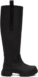 GANNI Black Recycled Rubber Country Boots