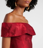 Rebecca Vallance Henrietta brocade bustier gown