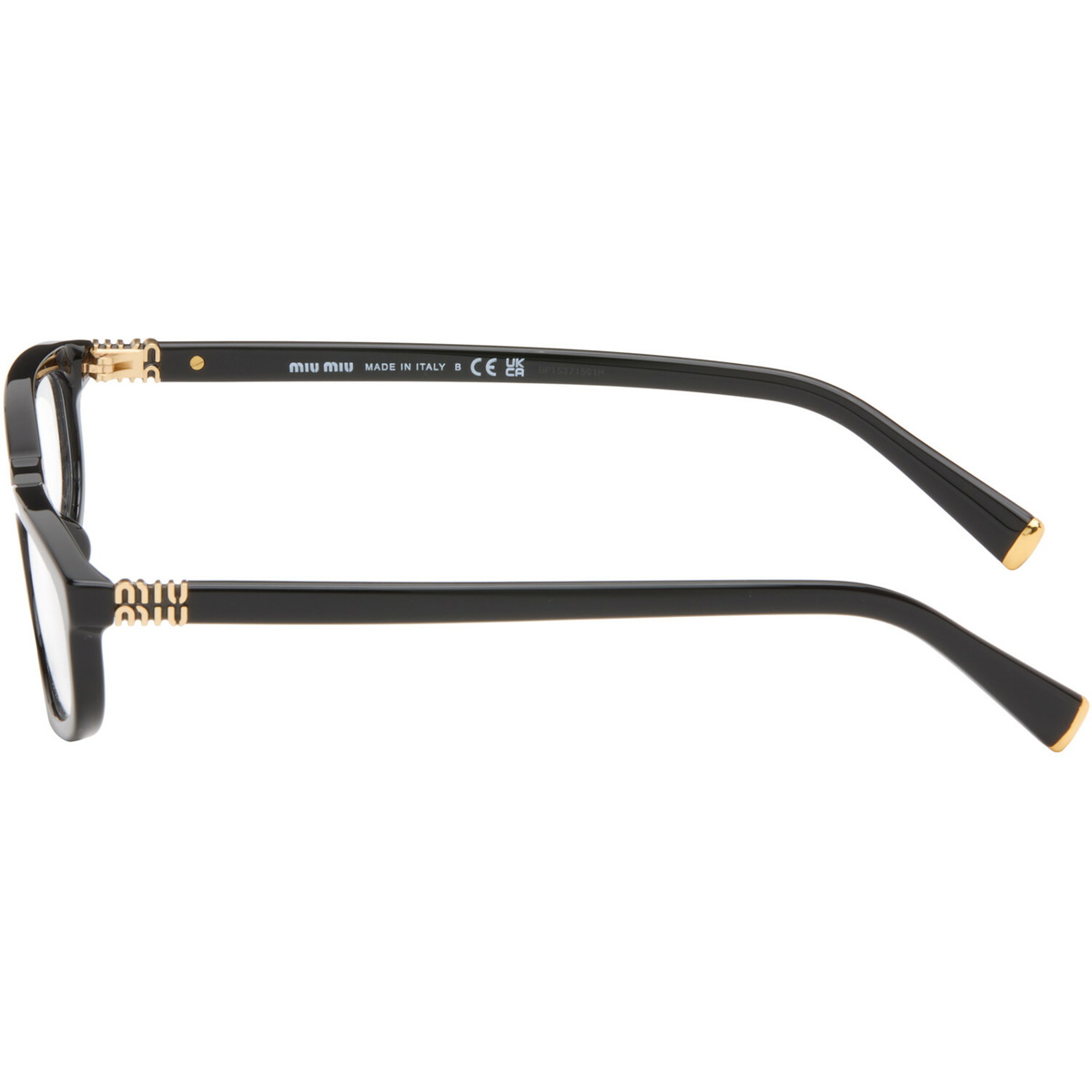 Miu Miu Eyewear Black Slim Cateye Glasses