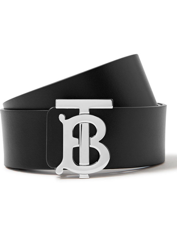 Photo: BURBERRY - 4cm Leather Belt - Black