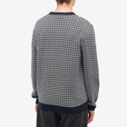 A.P.C. Men's David Jacquard Crew Knit in Dark Navy