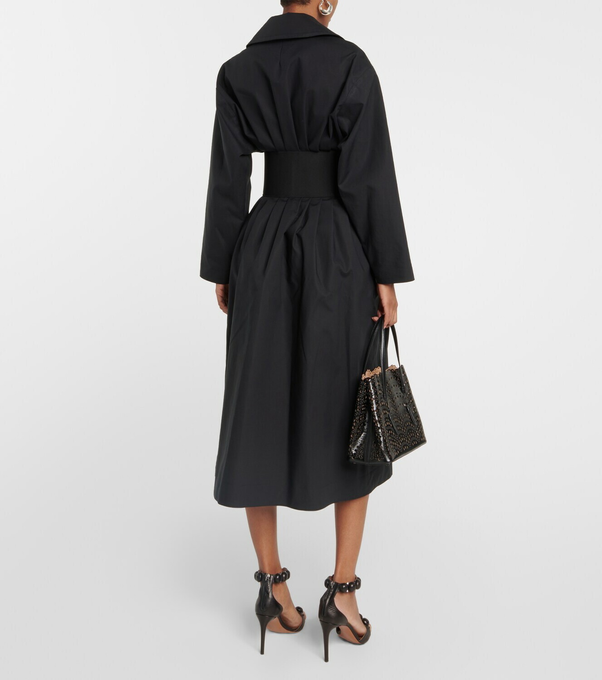 Alaïa Belted cotton-blend coat ALAÏA